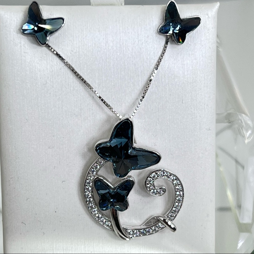 Sterling Silver Swarovski Crystal Jewelery set